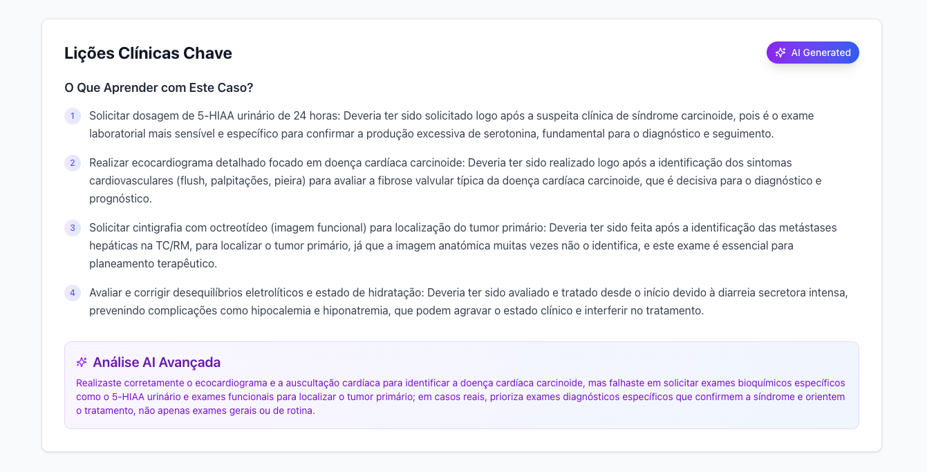 Feedback digital da MedCase